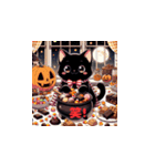 黒猫とハロウィン（個別スタンプ：16）