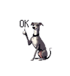 ドット絵 イタリアングレーハウンド 犬（個別スタンプ：37）