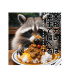 アライグマの一人飯（個別スタンプ：2）