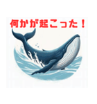 シンプルで可愛いクジラのイラスト（個別スタンプ：16）