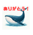 シンプルで可愛いクジラのイラスト（個別スタンプ：17）