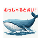 シンプルで可愛いクジラのイラスト（個別スタンプ：19）