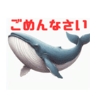 シンプルで可愛いクジラのイラスト（個別スタンプ：34）