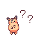 キンクマハムスターのドット絵日常スタンプ（個別スタンプ：19）