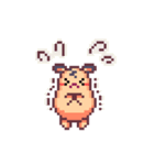 キンクマハムスターのドット絵日常スタンプ（個別スタンプ：22）