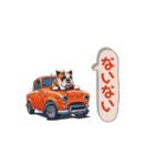 ブルドッグcar（個別スタンプ：4）