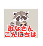 かわいいアライグマの仲間たち（個別スタンプ：14）