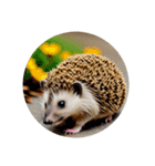 ハリネズミ hedgehog.（個別スタンプ：4）