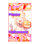 ハロウィンかぼちゃ女子（個別スタンプ：1）