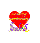 ♥️ポップUP♥️結婚記念日11月1～15日（個別スタンプ：5）