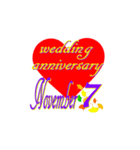 ♥️ポップUP♥️結婚記念日11月1～15日（個別スタンプ：7）