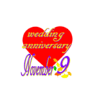 ♥️ポップUP♥️結婚記念日11月1～15日（個別スタンプ：9）