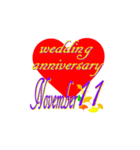 ♥️ポップUP♥️結婚記念日11月1～15日（個別スタンプ：11）