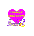 ♥️ポップUP♥️結婚記念日11月1～15日（個別スタンプ：12）