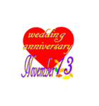 ♥️ポップUP♥️結婚記念日11月1～15日（個別スタンプ：13）