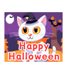 ハロウィーンのかわいい子猫＜英語ver＞（個別スタンプ：1）