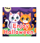 ハロウィーンのかわいい子猫＜英語ver＞（個別スタンプ：4）