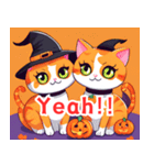 ハロウィーンのかわいい子猫＜英語ver＞（個別スタンプ：8）