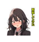 かわいい女の子 WH2 修正版（個別スタンプ：11）