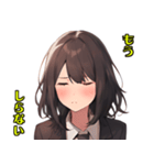 かわいい女の子 WH2 修正版（個別スタンプ：14）