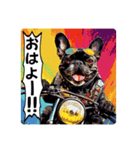 バイク大好き！フレンチブルライダー！（個別スタンプ：1）