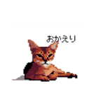 ドット絵 アビシニアン ルディ レッド 猫（個別スタンプ：35）