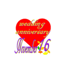 ♥️ポップUP♥️結婚記念日11月16～30日（個別スタンプ：1）