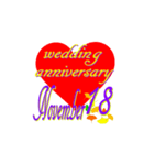 ♥️ポップUP♥️結婚記念日11月16～30日（個別スタンプ：3）