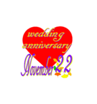 ♥️ポップUP♥️結婚記念日11月16～30日（個別スタンプ：7）