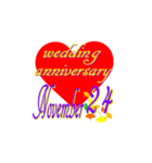♥️ポップUP♥️結婚記念日11月16～30日（個別スタンプ：9）