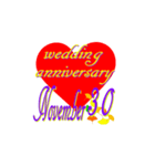 ♥️ポップUP♥️結婚記念日11月16～30日（個別スタンプ：15）