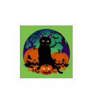 ハロウィーンな猫（イラスト風）（個別スタンプ：3）