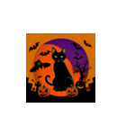 ハロウィーンな猫（イラスト風）（個別スタンプ：4）