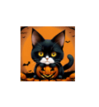 ハロウィーンな猫（イラスト風）（個別スタンプ：8）