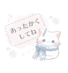 自由に入力して使える♪冬の子猫ちゃんず♡（個別スタンプ：6）