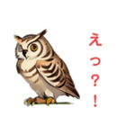 フクロウの福多朗Fukutaro the owl（個別スタンプ：3）