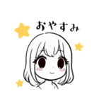 ほのぼの可愛い女の子スタンプ（個別スタンプ：5）