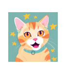 ポップで可愛い猫のスタンプ（個別スタンプ：6）