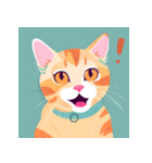 ポップで可愛い猫のスタンプ（個別スタンプ：8）