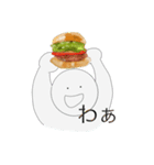 ハンバーガーとすし頬張るくん（個別スタンプ：3）