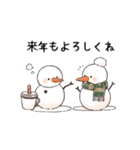 冬に大活躍な雪だるま（個別スタンプ：21）