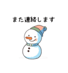 冬に大活躍な雪だるま（個別スタンプ：23）