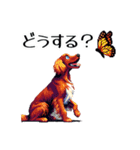 ⚫アイリッシュ・セッター ［ドット絵］（個別スタンプ：8）