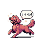 ⚫アイリッシュ・セッター ［ドット絵］（個別スタンプ：22）