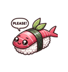 マグロ寿司LINEスタンプ（個別スタンプ：10）