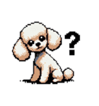 ⚫トイプードル ［ドット絵］（個別スタンプ：26）