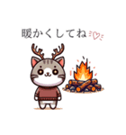 冬猫 クリスマス（個別スタンプ：3）