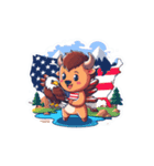 AmericanBison ＆Baldo Eagle（個別スタンプ：2）