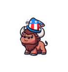 AmericanBison ＆Baldo Eagle（個別スタンプ：3）