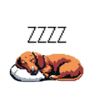 ⚫ダックスフンド［ドット絵］（個別スタンプ：9）